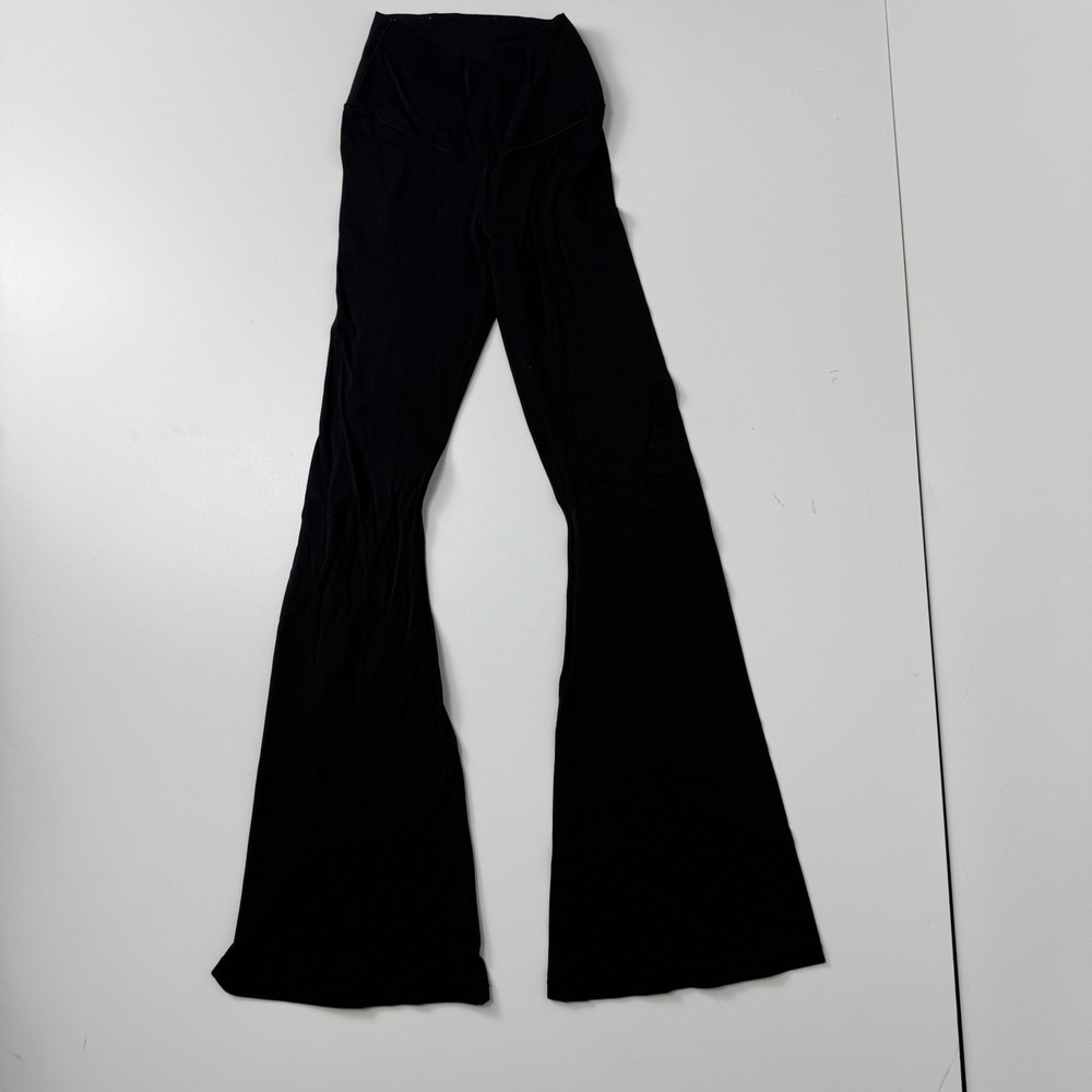 OFFLINE by Aerie Real Me High Rise Crossover Flare Leggings Black Small Petite